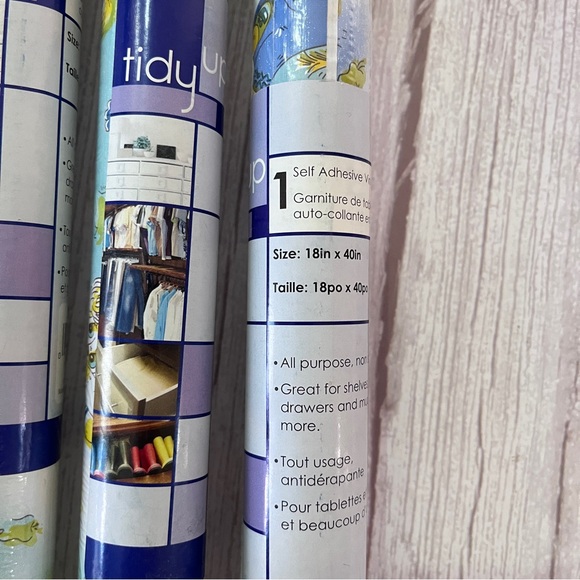 3 X Vtg Childrens' Kids' Vinyl Drawer Shelf Liners Retro Animals 18" x 40" each - Picture 5 of 11